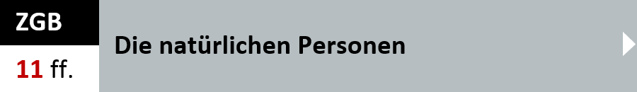 ZGB Artikel 11 ff. - Die natuerlichen Personen